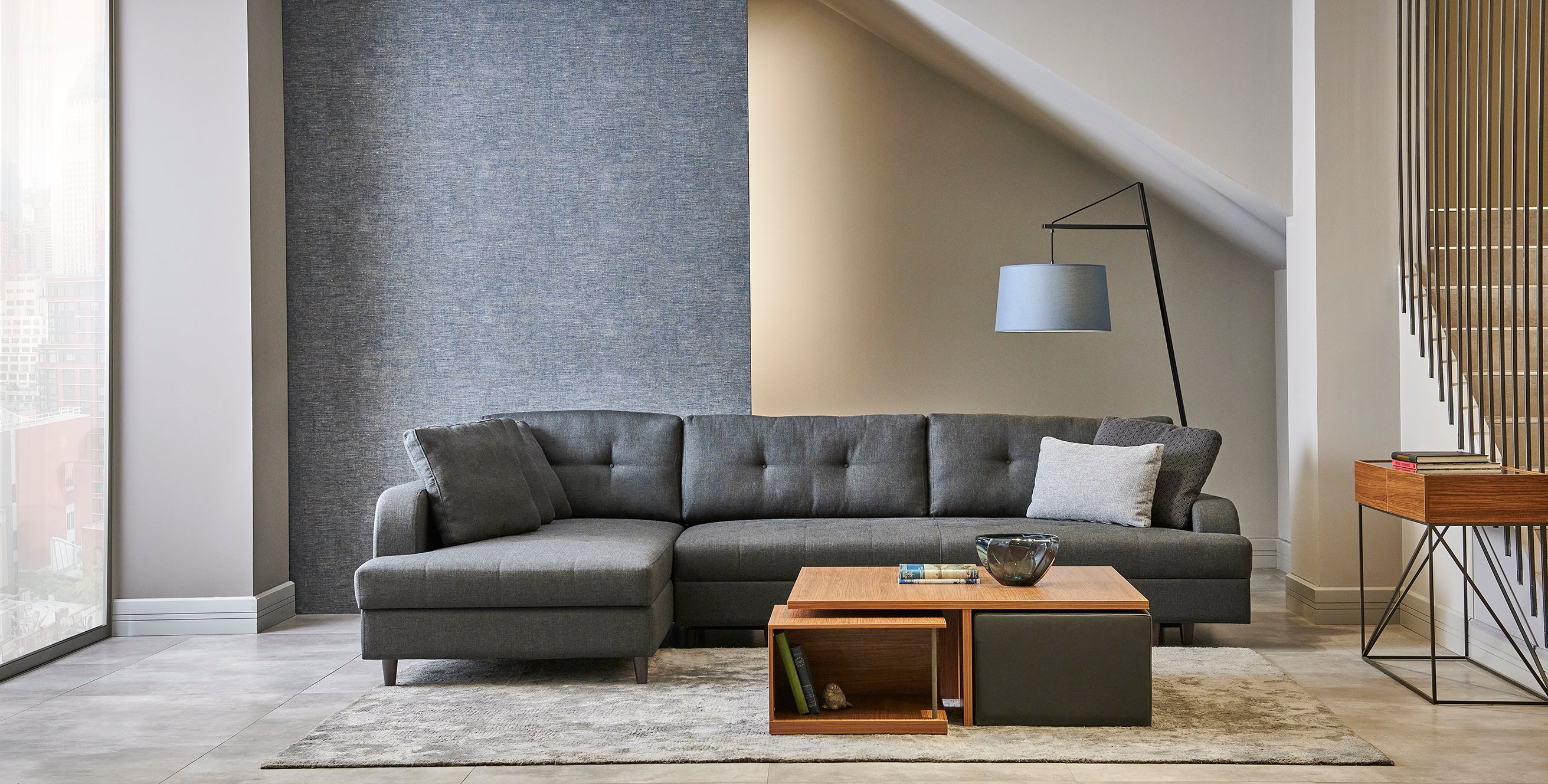 Biblio Corner Chaise Sofa Bed