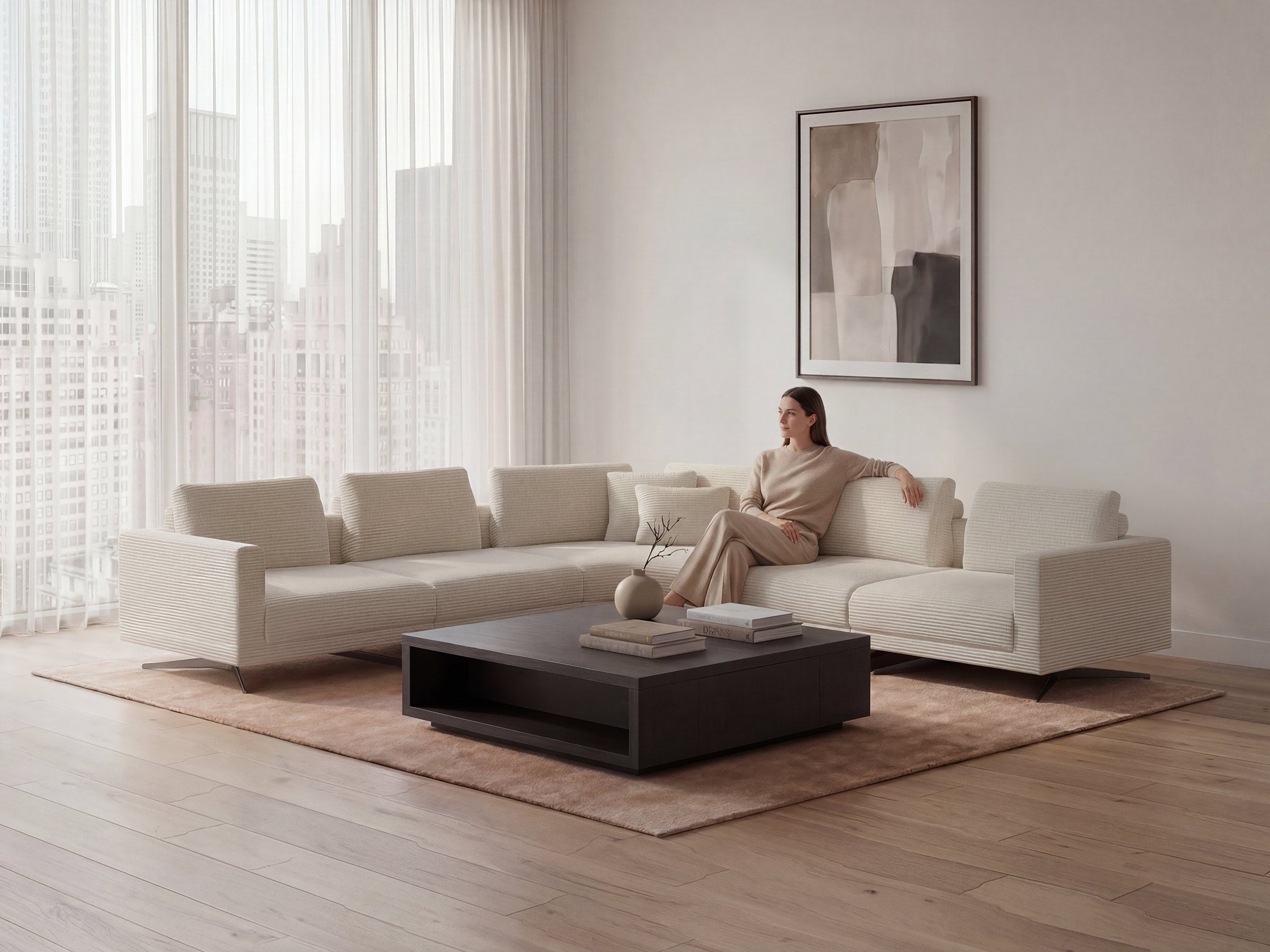 ウニコソファ Mix Curved L-Sectional | LAZZONI Furniture