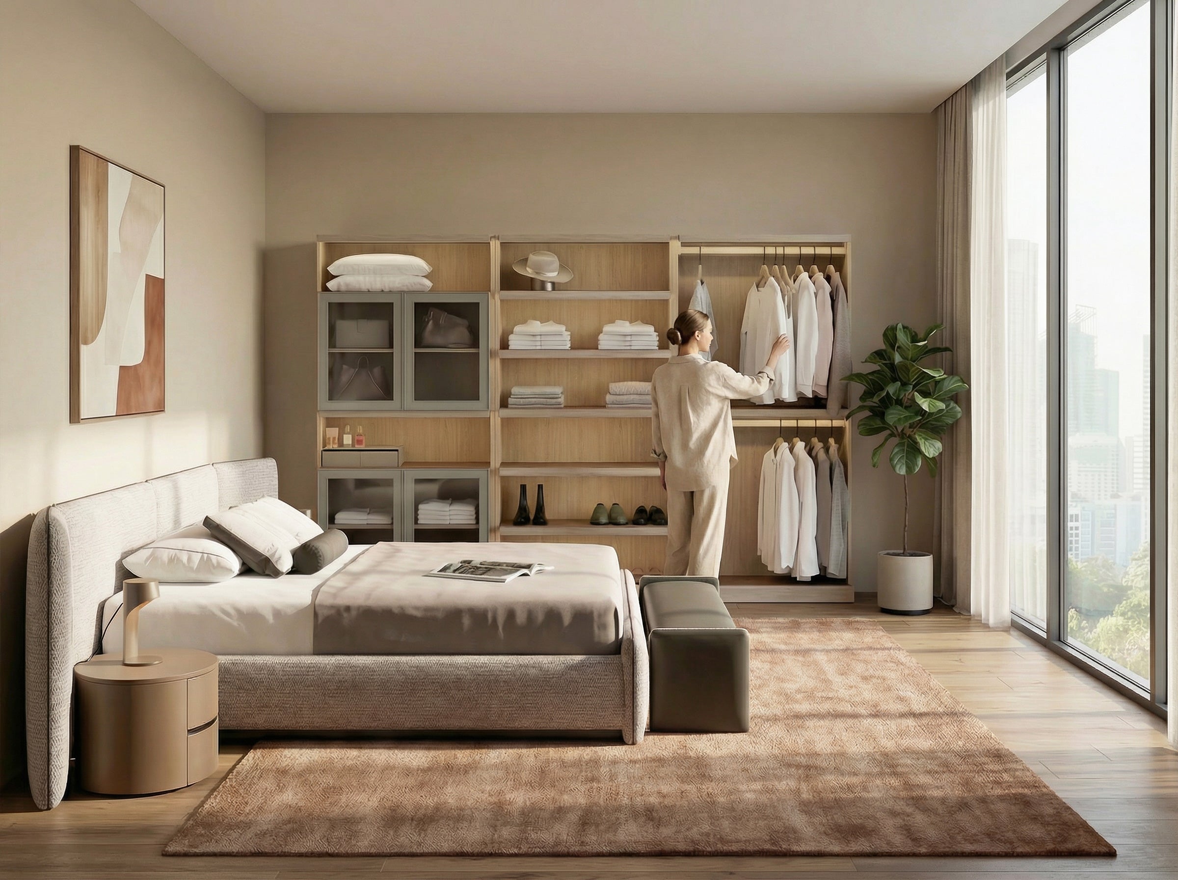 LAZZONI open closet shelving module