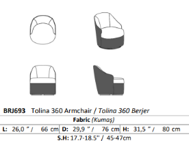 Tolina 360, Swivel Armchair - Costa Mesa, CA