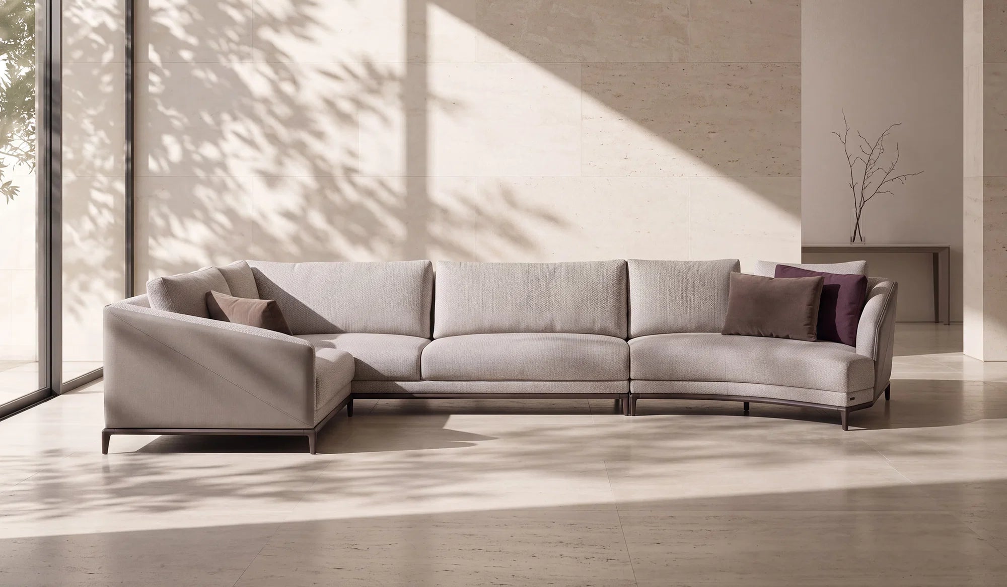 Ikon Sectional Sofa With Wood Leg