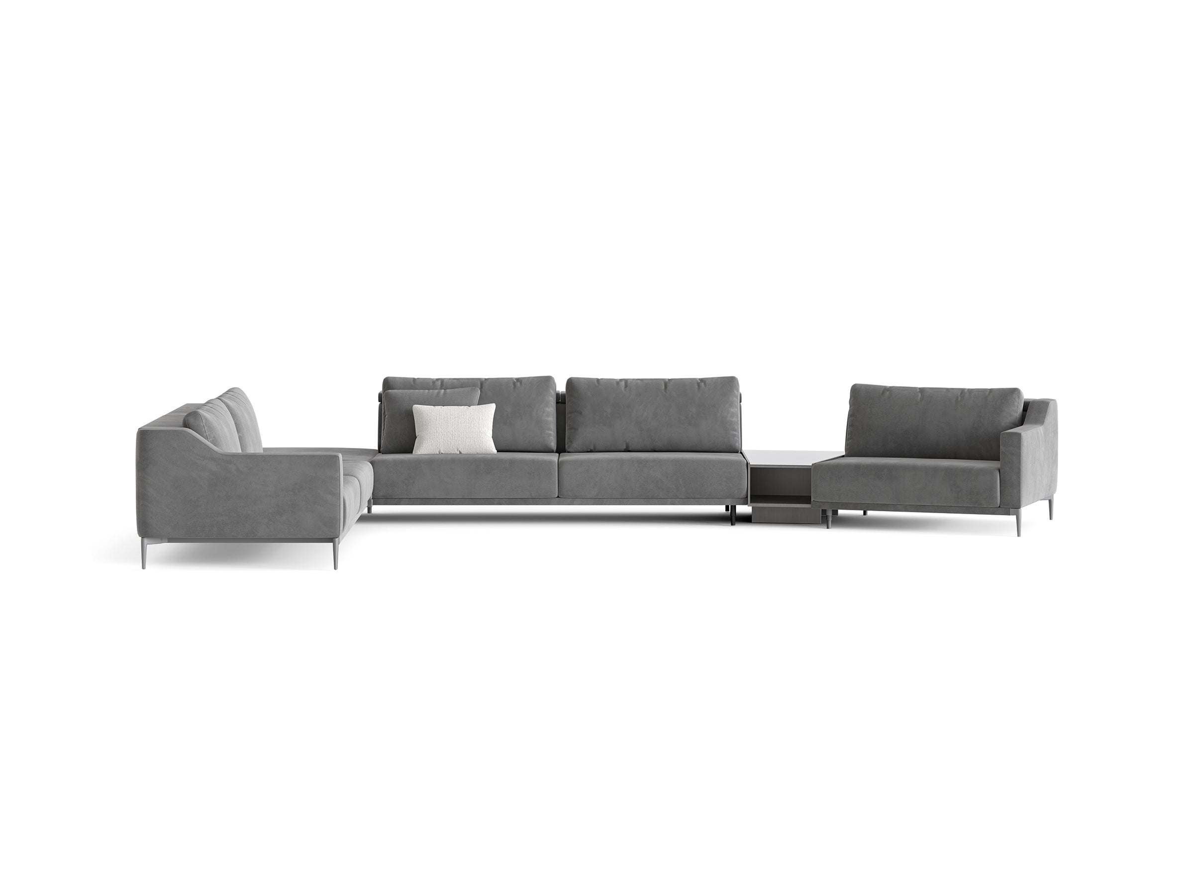 Milda Open Corner Sofa With Table