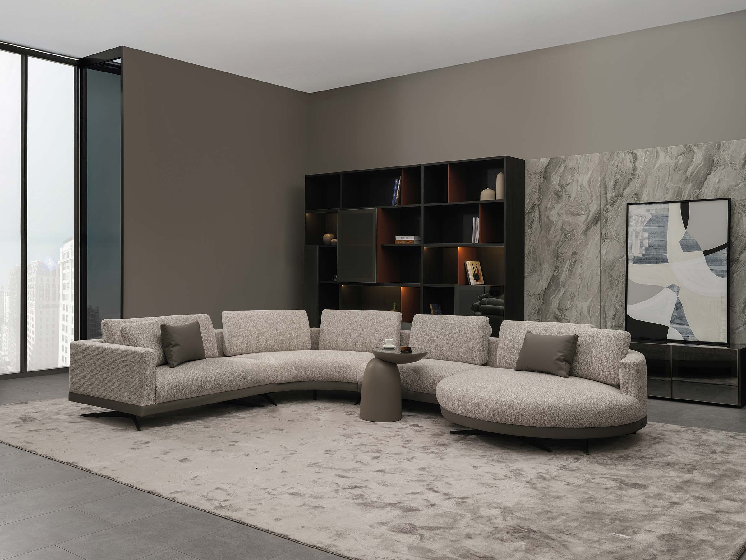 Mix Round Corner Sofa | LAZZONI Furniture