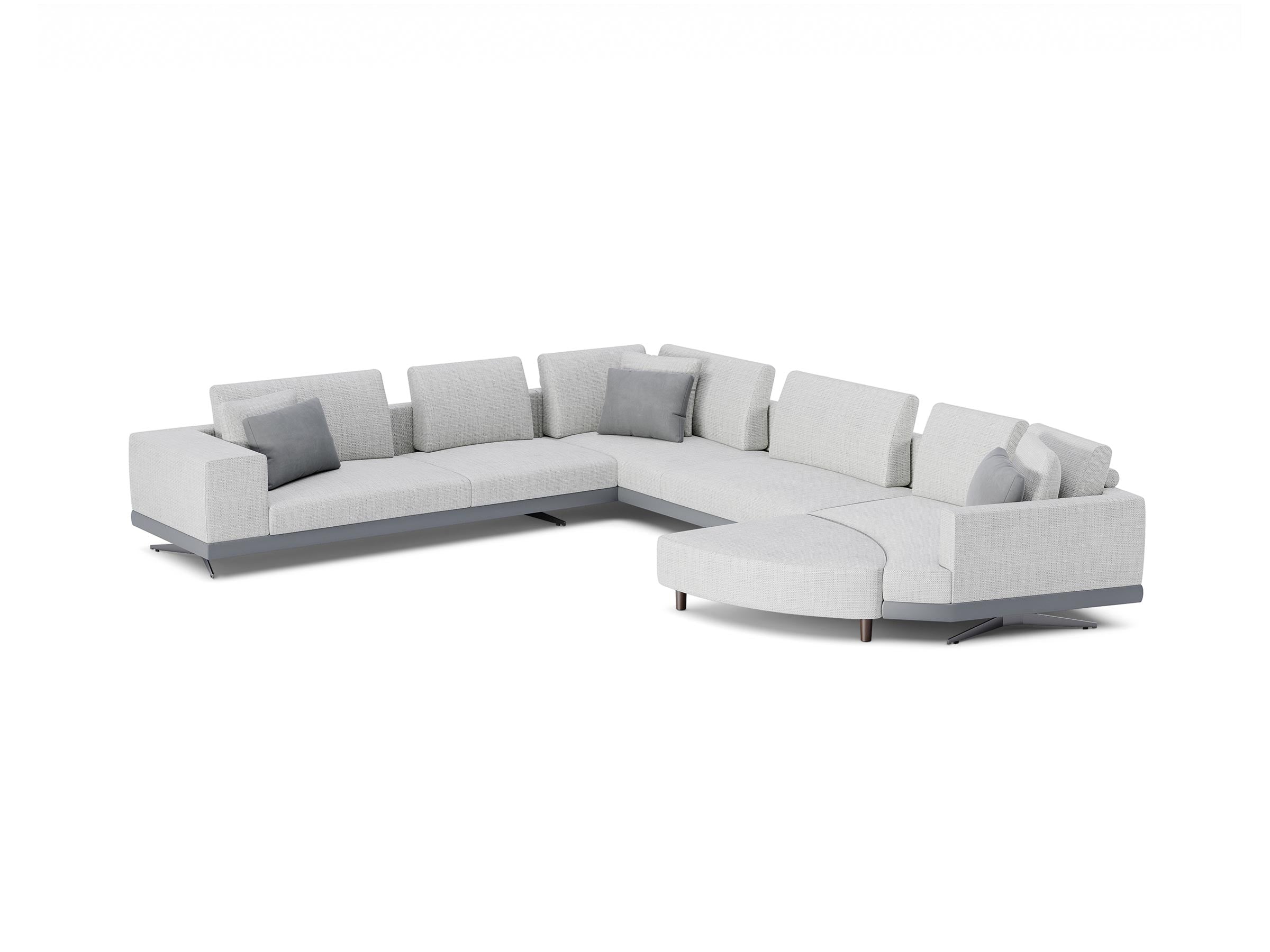Mix Corner Sofa with Pouf
