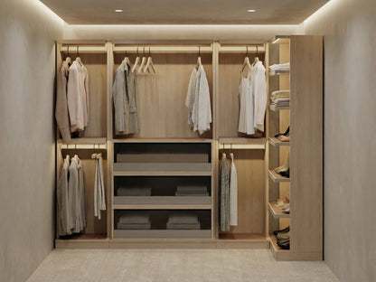 Drawer and Hanging as Walk-In Closet