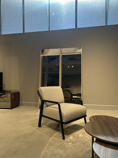 Genuine Leather Upholstered Armchair