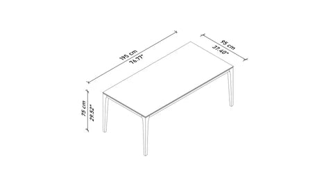 Mesa de comedor Fly con tapa de cerámica - OUTLET