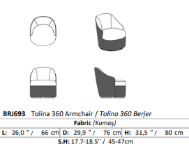 Tolina 360, Swivel Armchair - Costa Mesa, CA