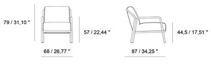 Genuine Leather Upholstered Armchair