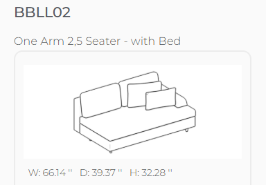 Biblio L Shape Sofa Bed - MADISON, NY