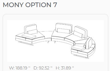 Sofá Mony de 3 plazas convertible + Chaise longue - OUTLET