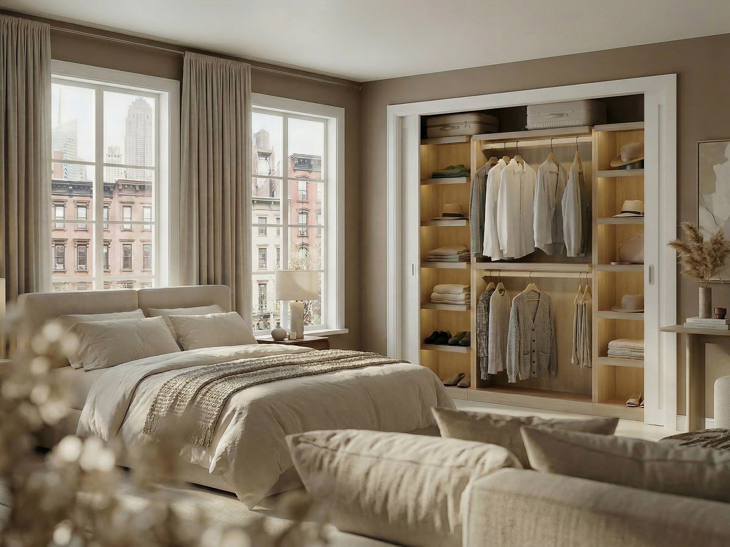 Linear High-Capacity Reach-In Closet System