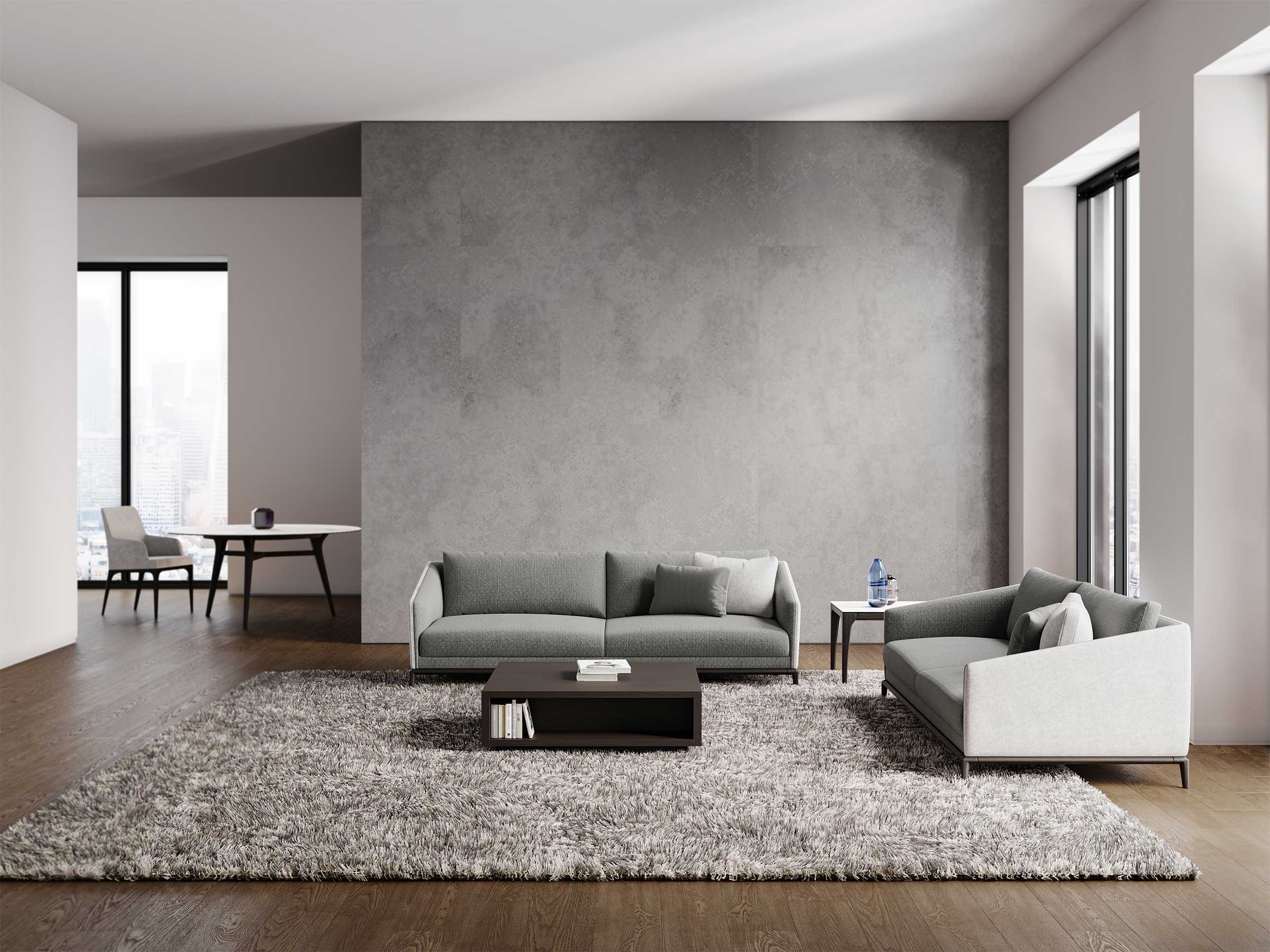 Ikon Three Seater Sofa With Wood Leg | LAZZONI Furniture