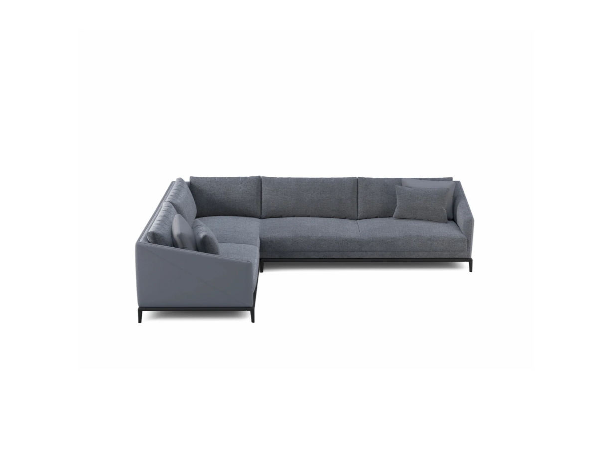 Sofá seccional Ikon con patas de madera