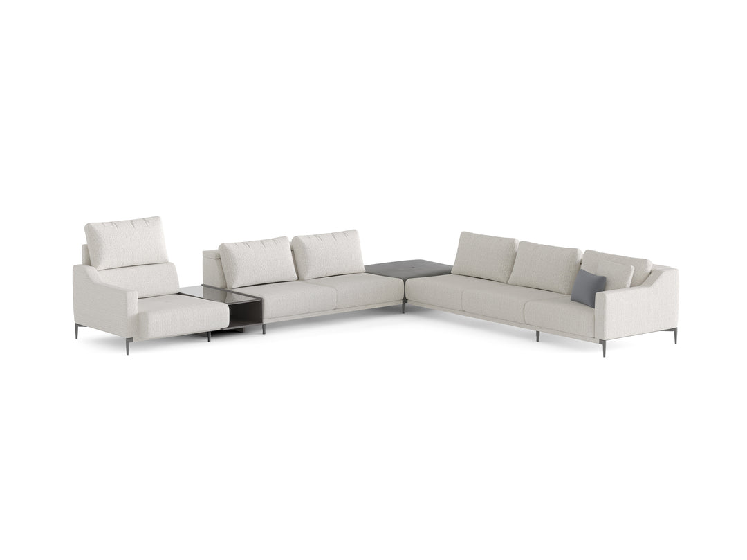 Milda Open Corner Sofa with Table