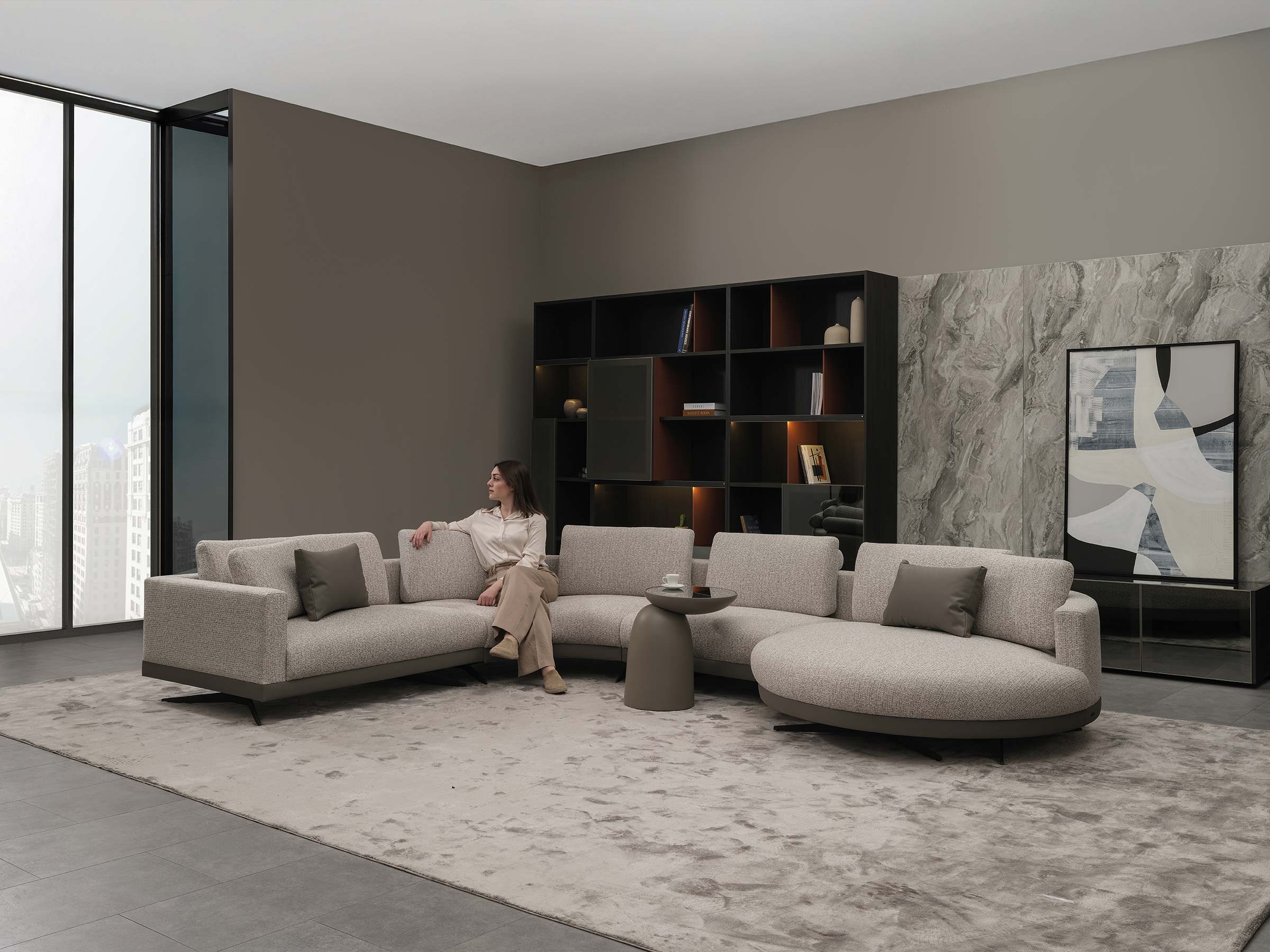 Mix Round Corner Sofa | LAZZONI Furniture