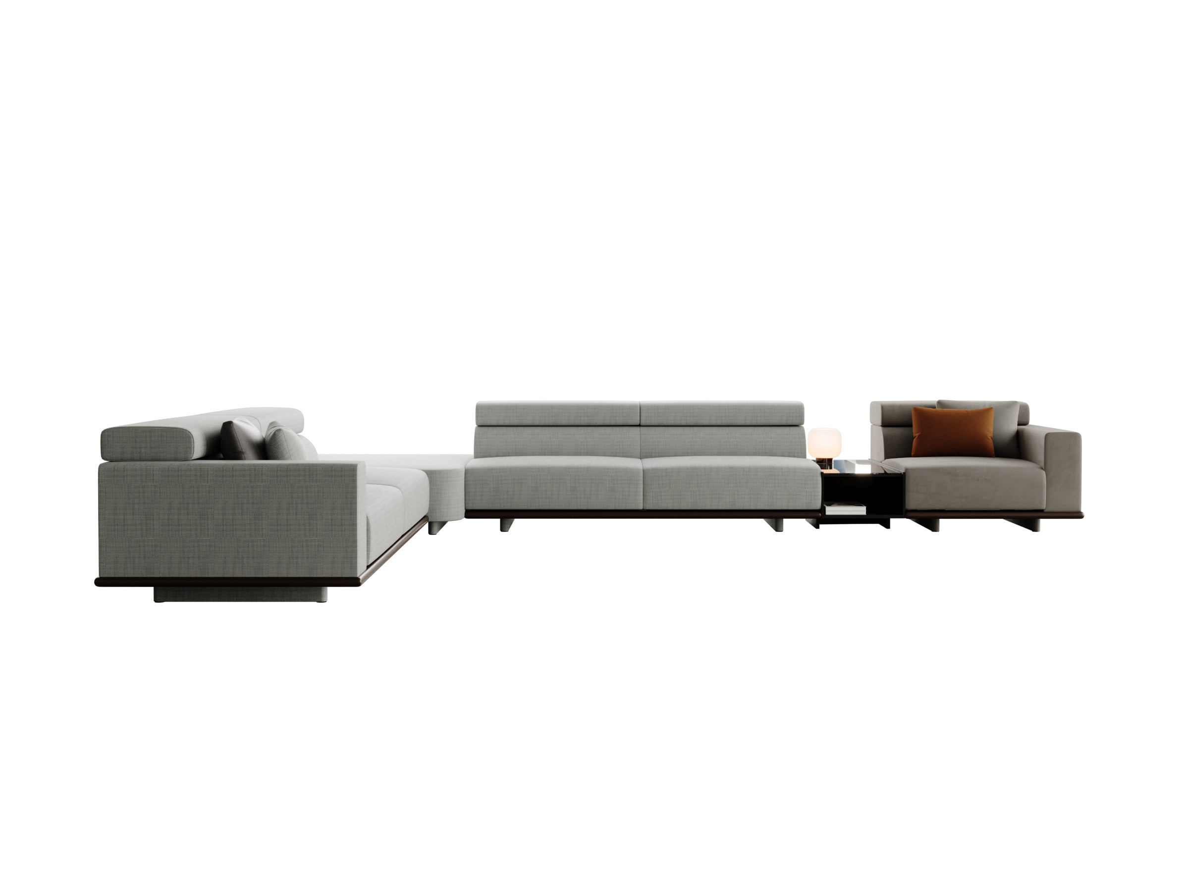 York Corner Sofa With Integrated Table | LAZZONI Furniture