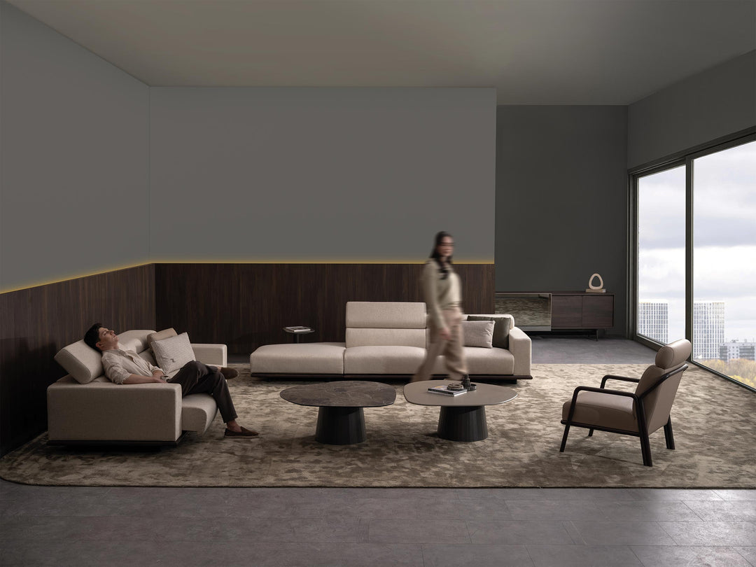 York Corner Sofa With Integrated Table