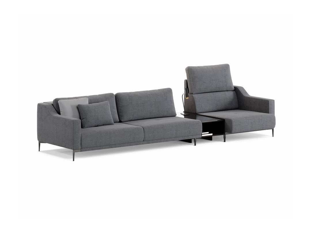 Milda Three Seater Sofa with Table