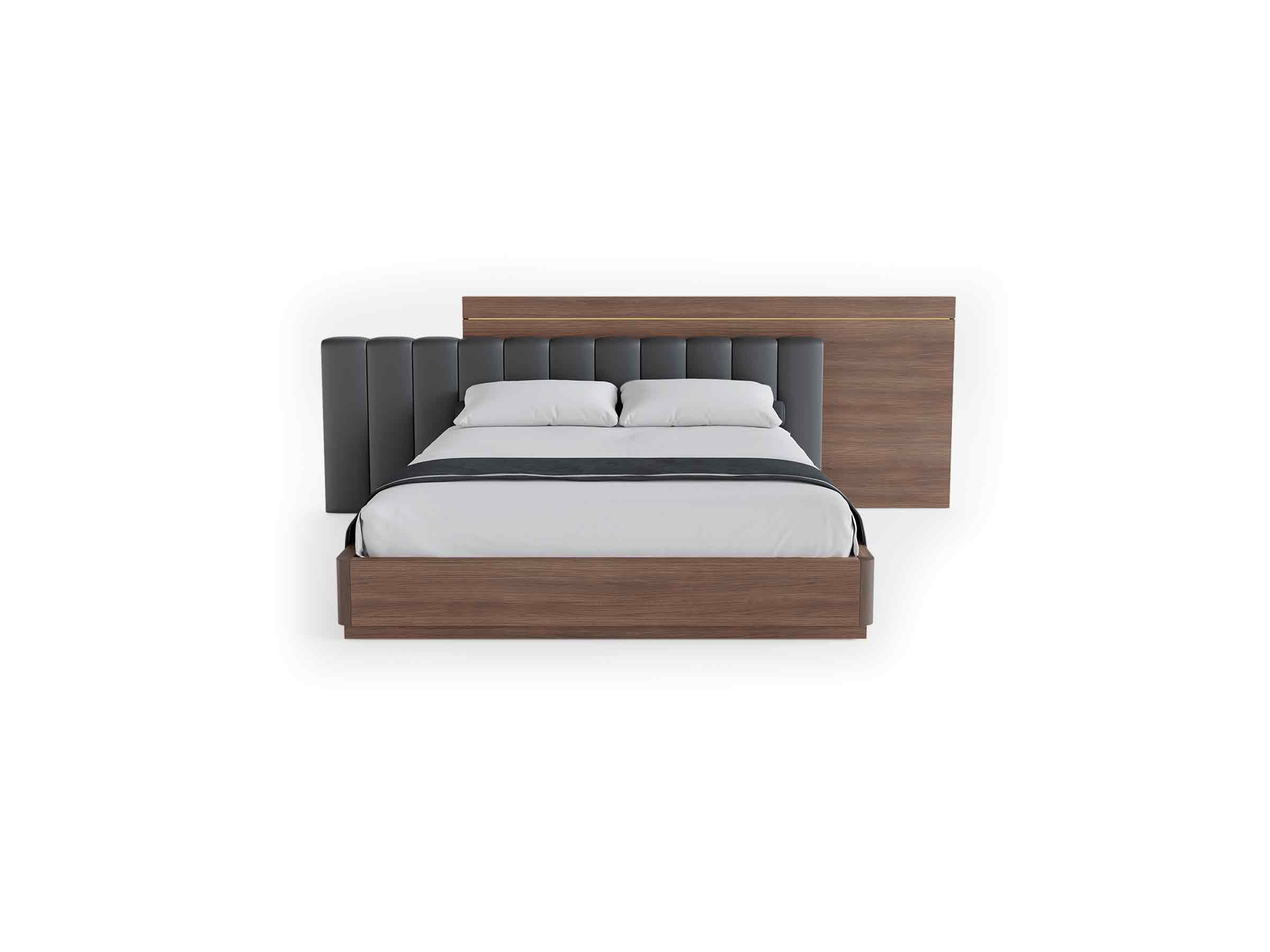 Double Storage Bed Sliced Headboard