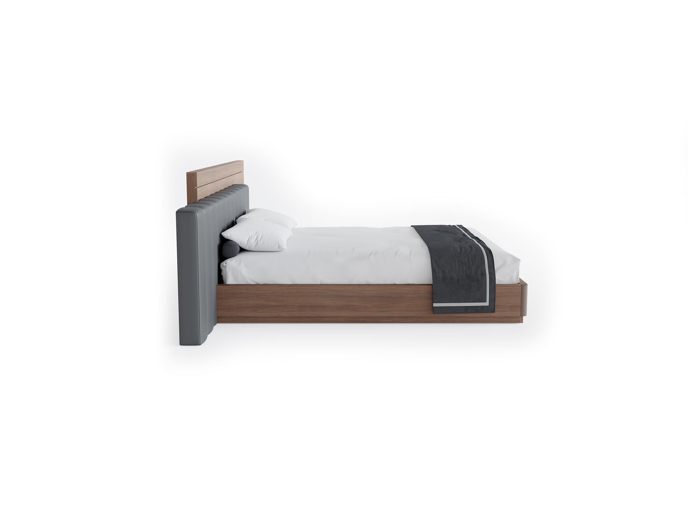 Double Storage Bed Sliced Headboard