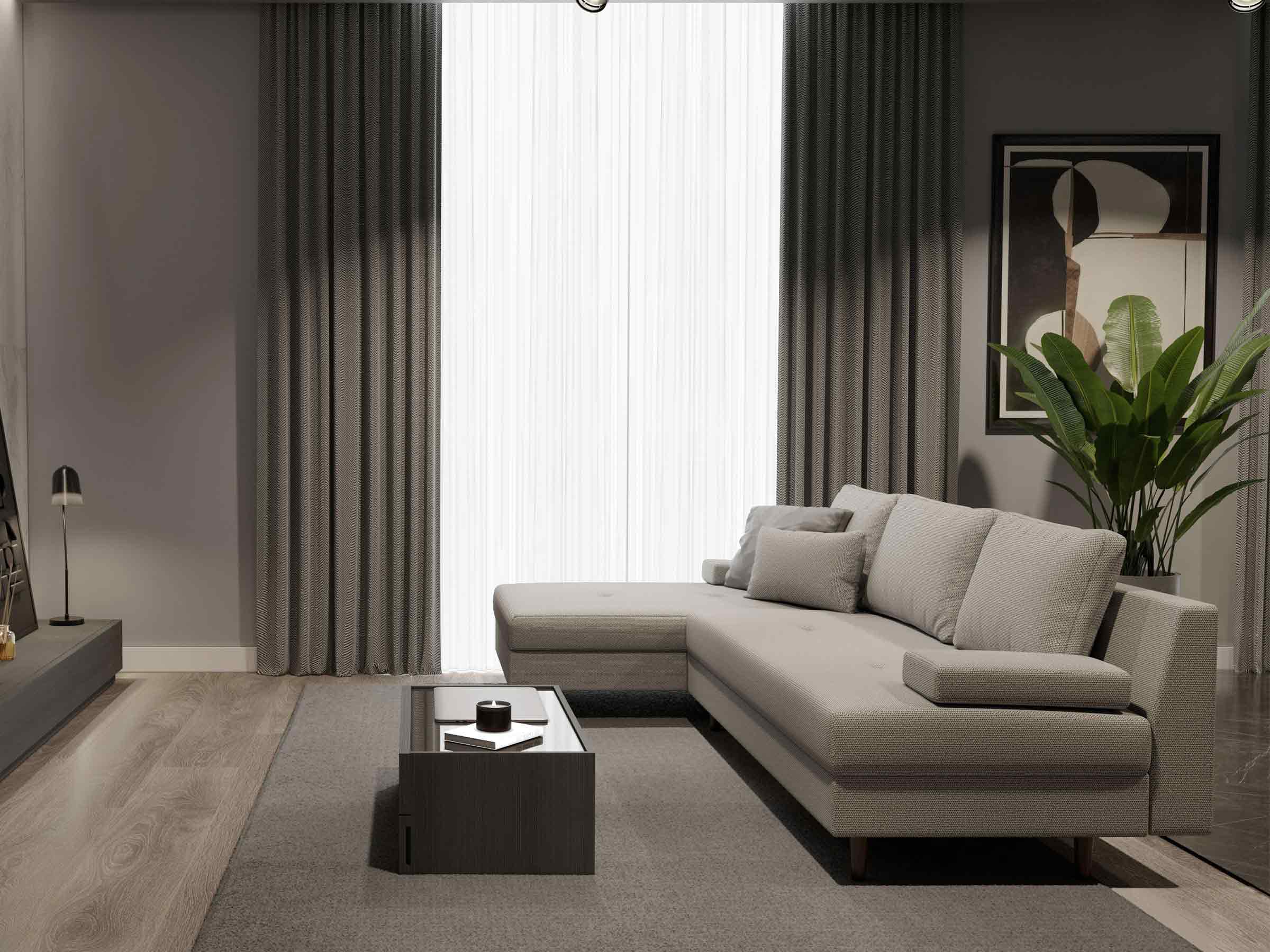 Kema Corner Chaise Sofa Bed with Storage