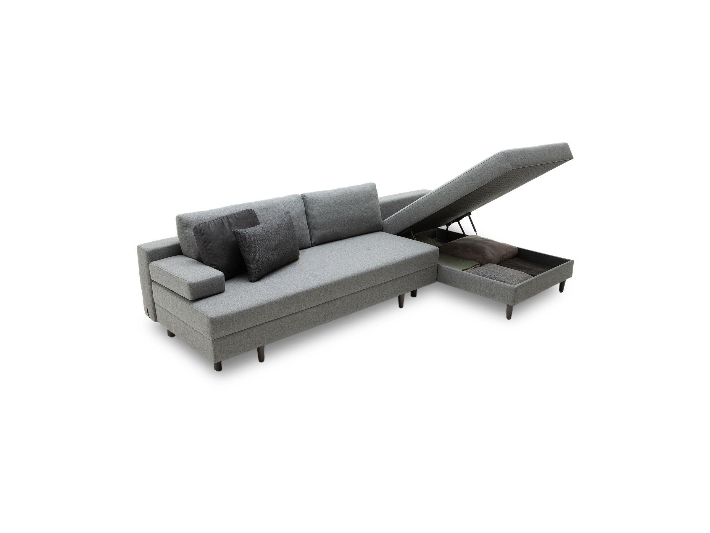 Kema Corner Chaise Sofa Bed with Storage