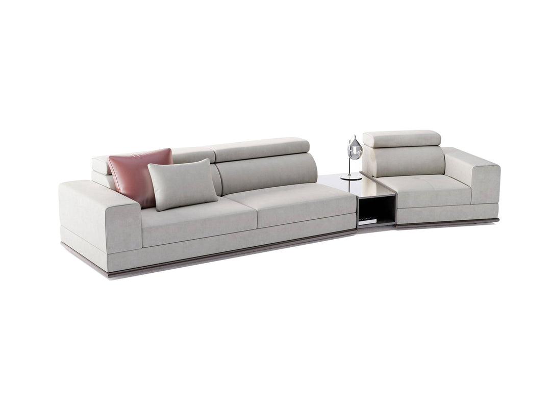 Met Three Seater Sofa With Integrated Table - Lazzoni™