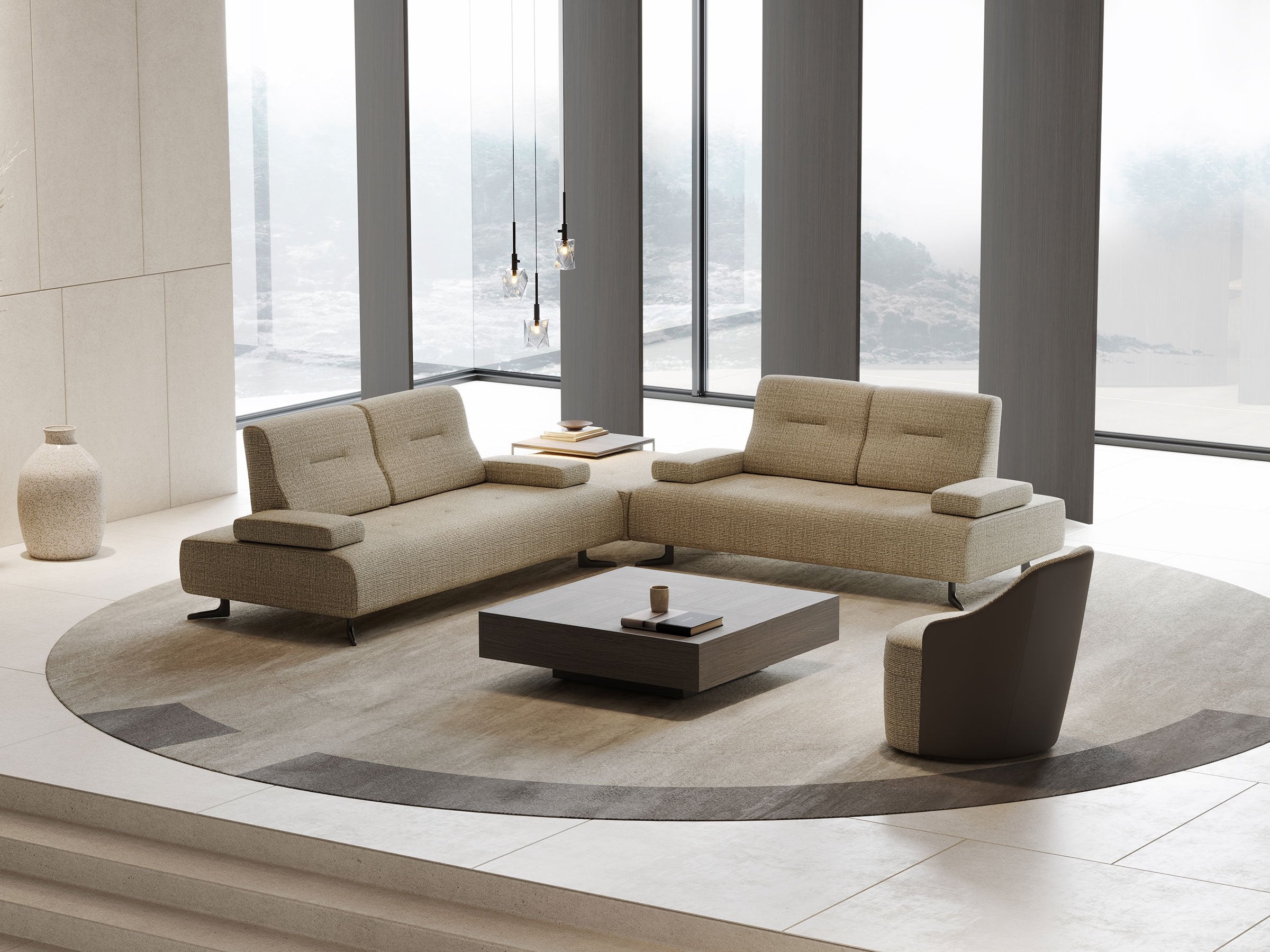 Panna Corner Wide Sofa