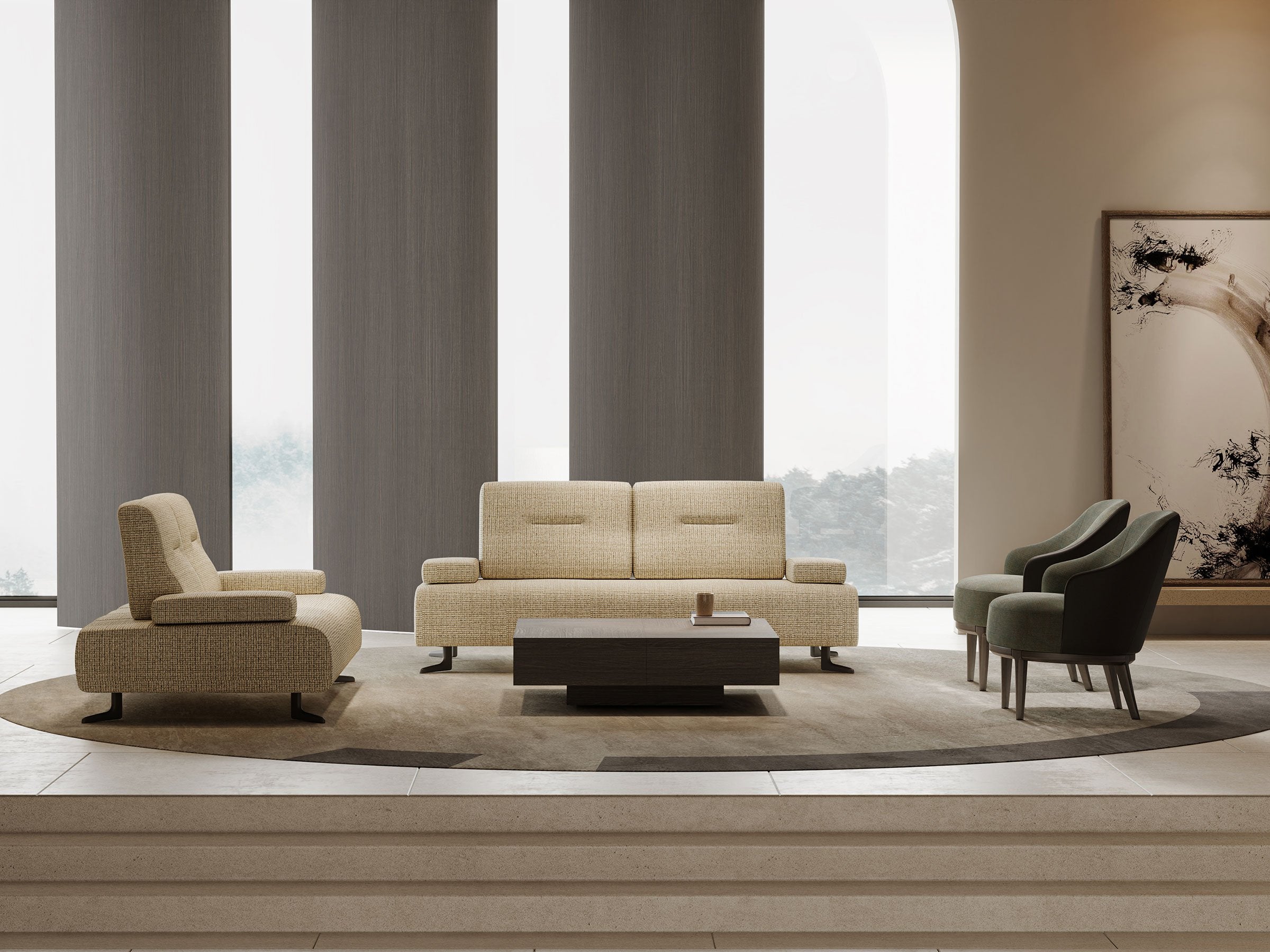 クロコ調 2seaters Sofa Panna İkili Koltuk | LAZZONI Mobilya– LAZZONI Furniture