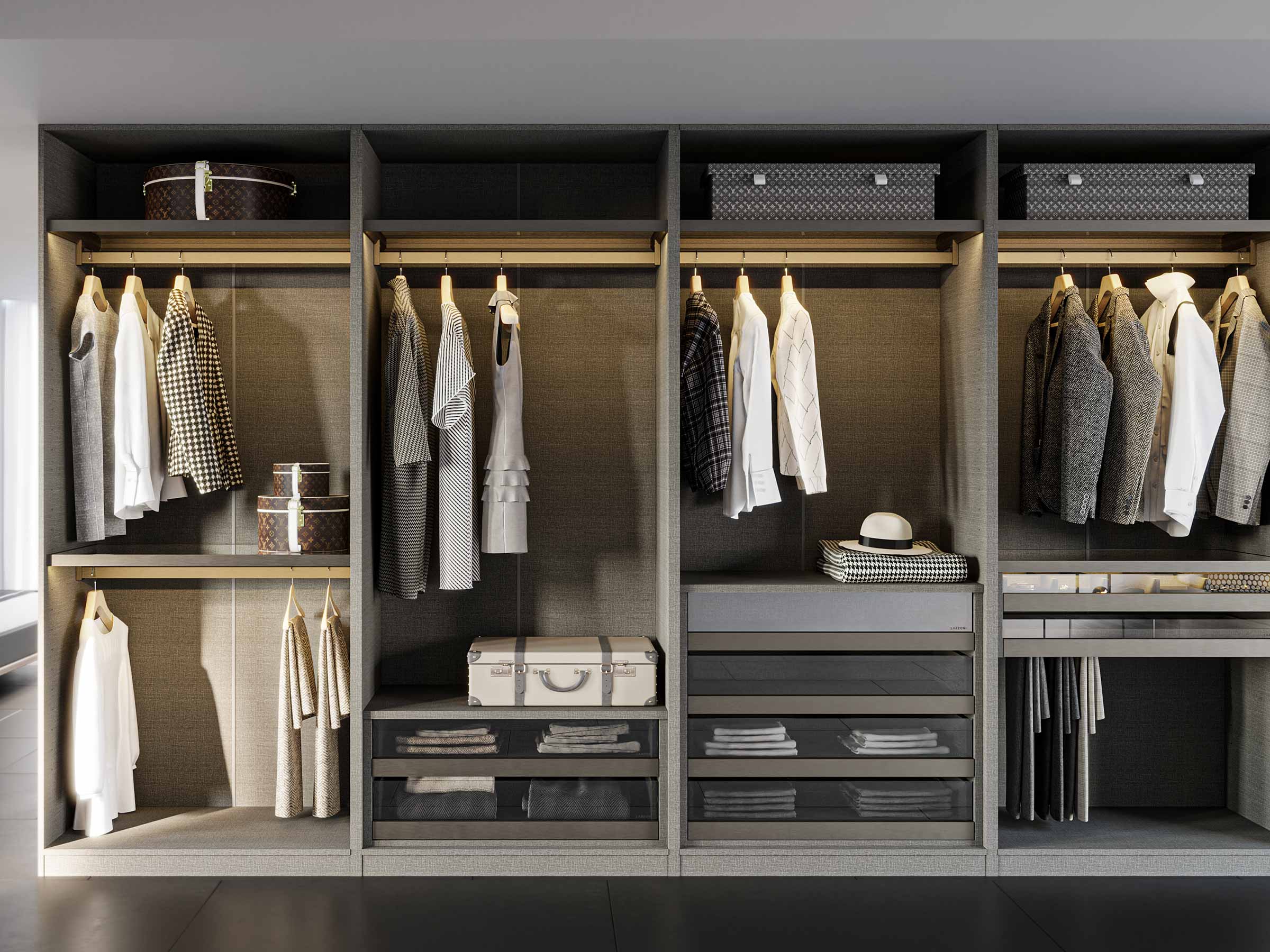 High Tall Closet System, Walk In Wardrobe Closet With 4 Rattan Drawers —  Brother's Outlet