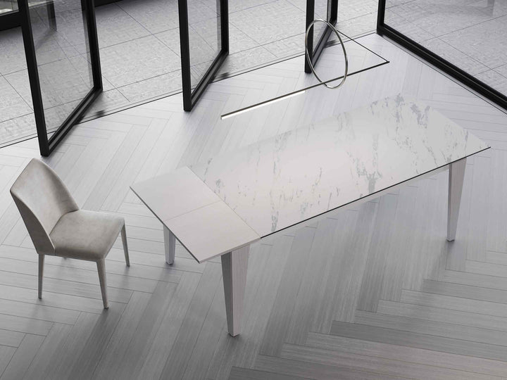 Terra Ceramic / Glass Extendable Table